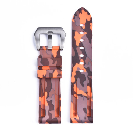 KronoKeeper Camouflage Rubber strap -Orange