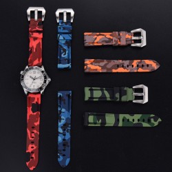 KronoKeeper Camouflage Rubber strap -Red