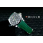 Rubber B Strap for Rolex Air-King 126900 - M215 Black/Green