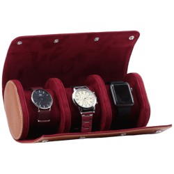 Karoni Case for 3 Watches by KronoKeeper - Luxurious Leather Protection