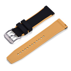 Rubber strap dual colors - Black/Yellow