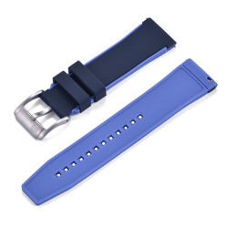 Rubber strap dual colors - Black/Blue