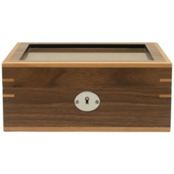 Clipperton - Box for 6 Watches with Glass Lid - Brown Wood - Kronokeeper