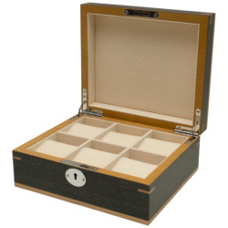 Clipperton Watch Box for 6 Watches in Grey Wood - KronoKeeper