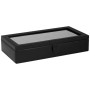 Box for 12 Watches with Glass - Leather - Le Tanneur