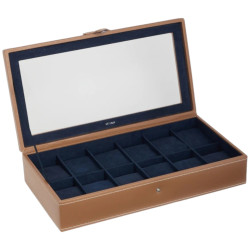 Box for 12 Watches with Glass - Leather - Le Tanneur