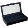 Box for 12 Watches with Glass - Leather - Le Tanneur