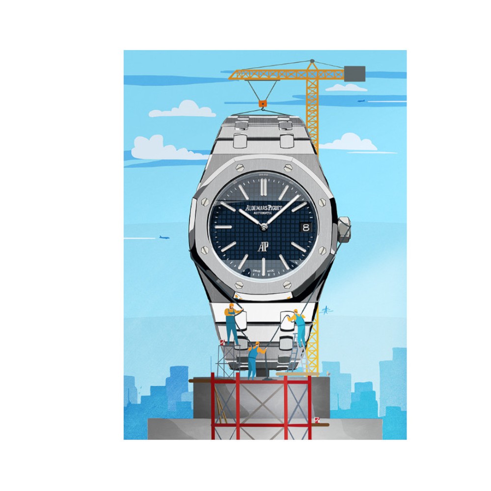 Watchoniste X MisterChrono tirage d'art - skyscraper - 50x70