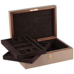 Jewelry Box with Two Trays - Platinum - Giobagnara