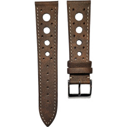 Sport Racing Horlogeband - Patina okergeel - LIC Leather