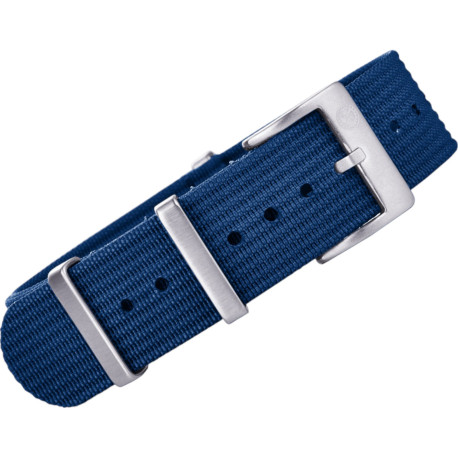 Bracelet NATO nervuré KronoKeeper - Bleu