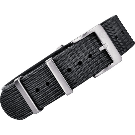 KronoKeeper ribbed nato strap - Black