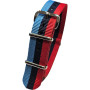 light blue/Navy blue/red NATO watch strap - "BMW ///M"