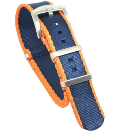 Seat Belt Nato - Orange/Dark Blue