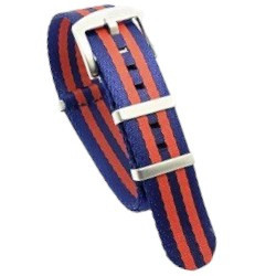 Bracelet Nato Premium - Bleu Foncé / Rouge