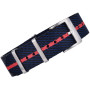 BRACELET NATO PREMIUM - Noir/Marine/Rouge