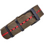 Premium nato strap PVD buckle - Olive/Red