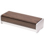 Aubliq 6 watch box in aluminium and walnut veneer