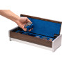 Aubliq 6 watch box in aluminium and walnut veneer