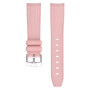 Bracelet caoutchouc texturé pour Omega MoonSwatch - - rose