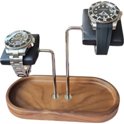 Kronokeeper Walnut Watch Stand (Double)