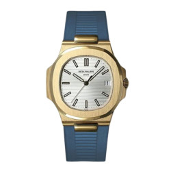 Bracelet RubberB PK77 pour Patek Philippe Nautilus Denim bleu