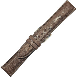 Bracelet Lic Leather Massai Autruche - brun chocolat