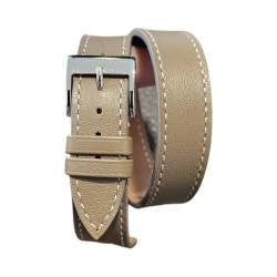 Bracelet Double Tour Nappa taupe - LIC Leather