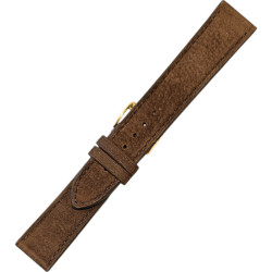 Bracelet en cuir de taureau nubuck - Lic Leather - chocolat