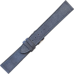 Bracelet en cuir de taureau nubuck - Lic Leather - bleu denim