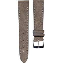 Nubuck stierenleren horlogeband - Lic Leather - grijs