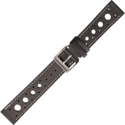 Bracelet Sport Racing en cuir de buffle - LIC Leather - Patina anthracite