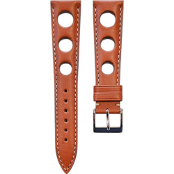 Bracelet Sport Rally en cuir de veau Baranil - LIC Leather - cognac