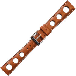 Bracelet Sport Rally en cuir de veau Baranil - LIC Leather - cognac