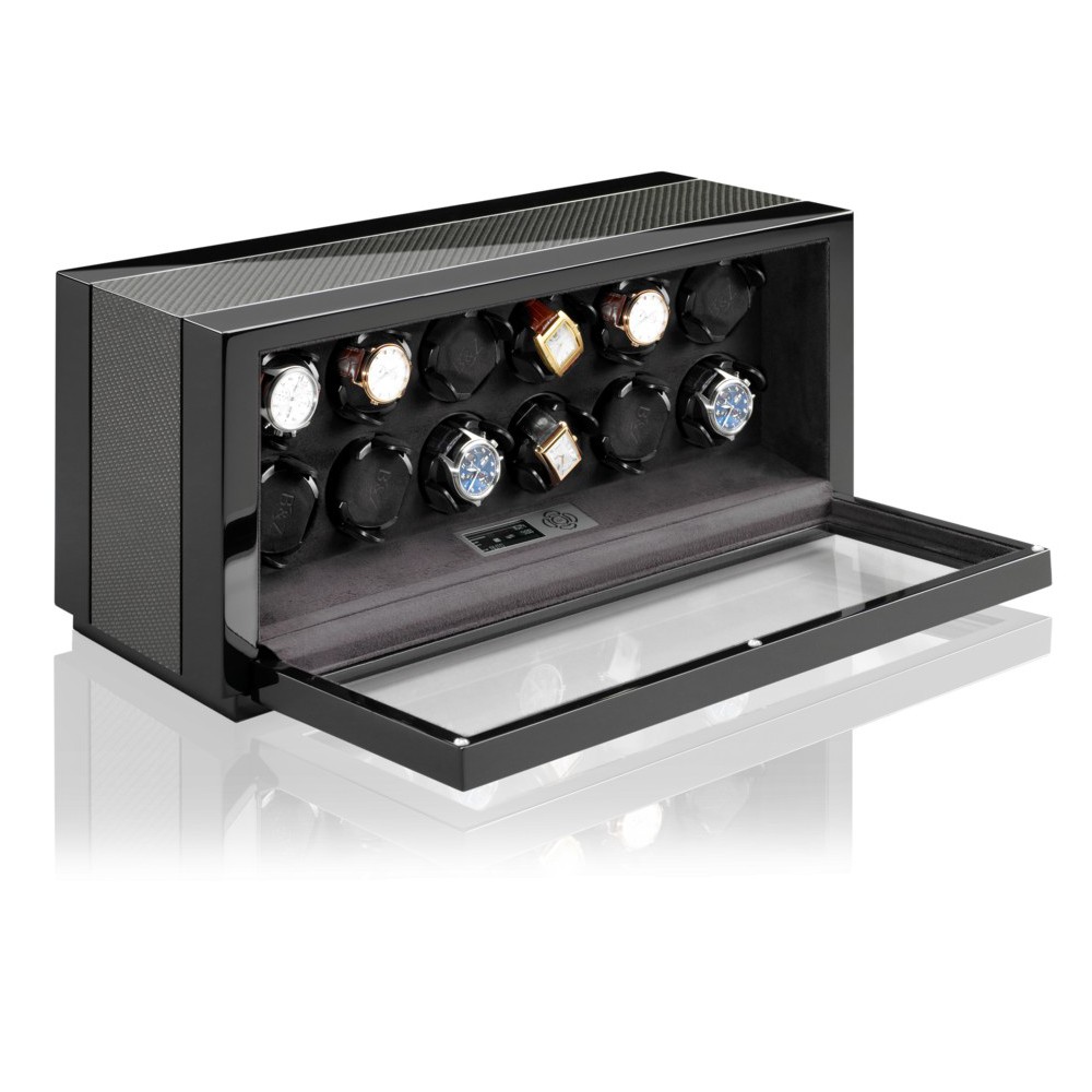 Vantage 12 Carbon - Watch Winder voor 12 Horloges - Buben & Zorweg