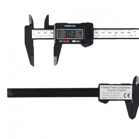 Digital Caliper 150 mm / 0.01 mm in Carbon Fiber Composite