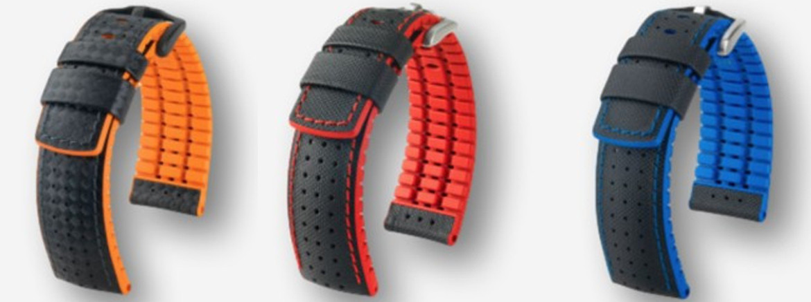 Rubber combinaition watch strap - Misterchrono Belgium