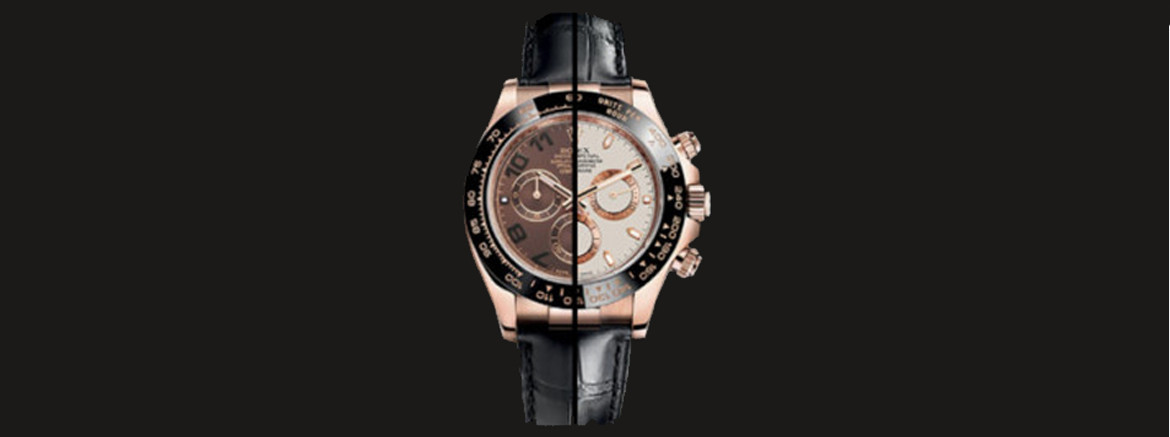 Bracelet ceramique sur cuir Rolex Daytona